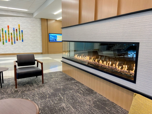 Acucraft Blaze Front & Right View Gas Fireplace - Image 12