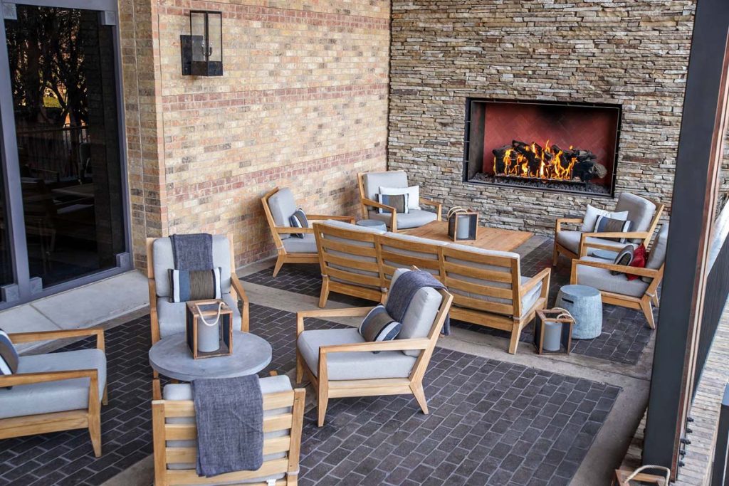 Acucraft Custom Gas Fireplace with Logs