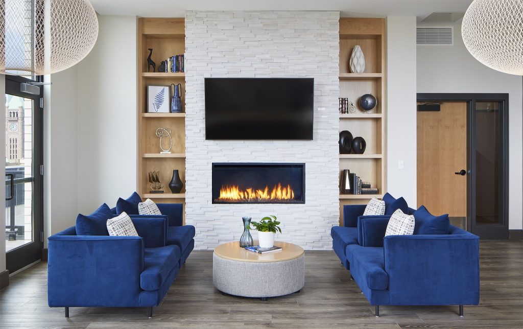 Acucraft Blaze Front & Right View Gas Fireplace - Image 9