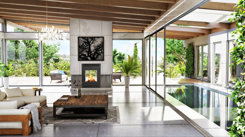 Acucraft American See-Through Wood Fireplace - Image 3