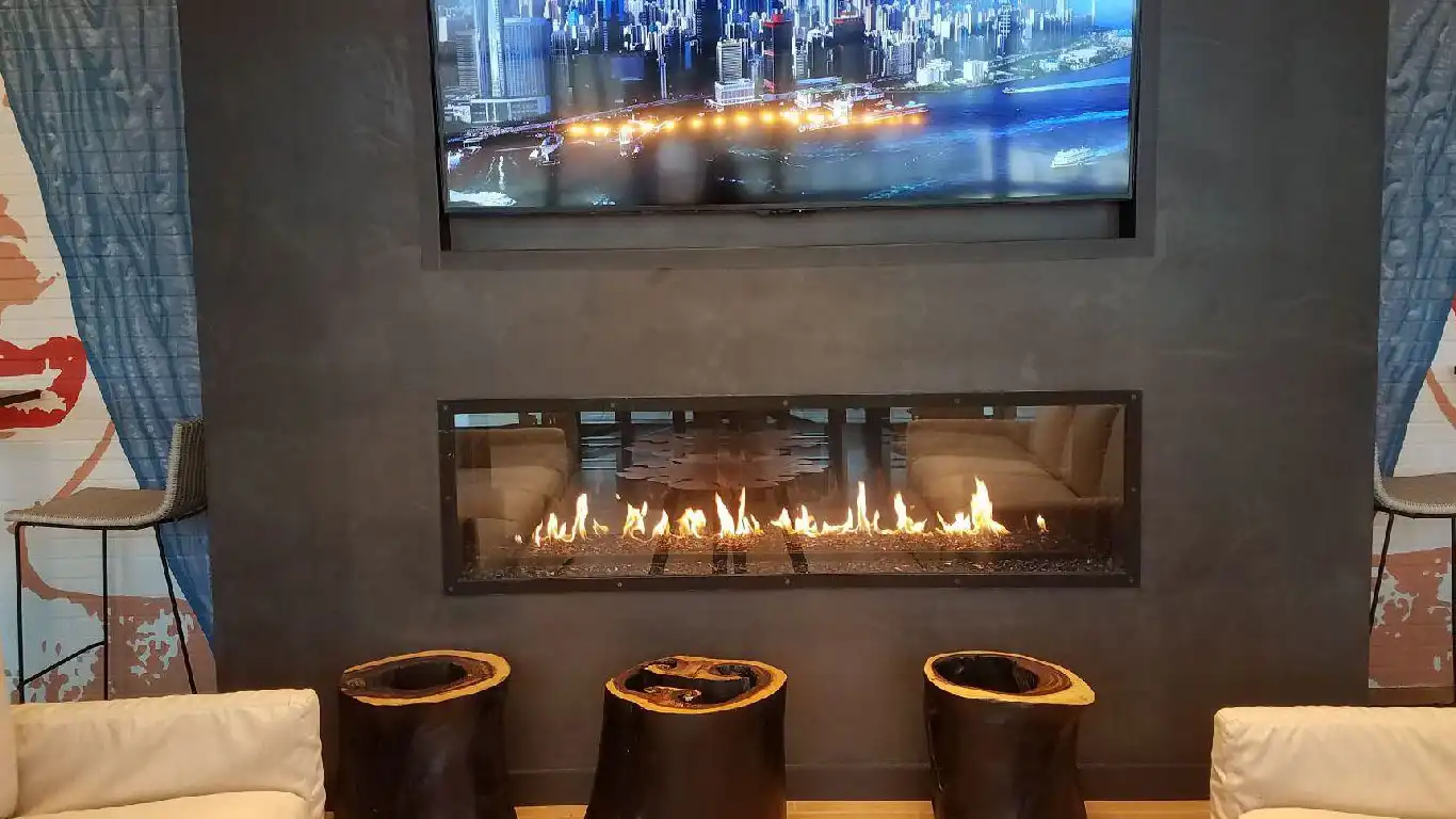 Acucraft Blaze Front & Right View Gas Fireplace - Image 21
