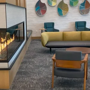 Acucraft Blaze Front & Left View Gas Fireplace